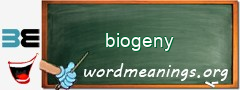 WordMeaning blackboard for biogeny